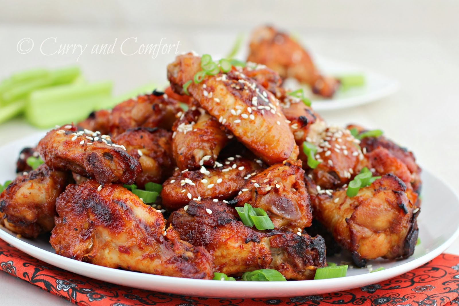 Kitchen Simmer Asian Apricot Glazed Chicken Wings