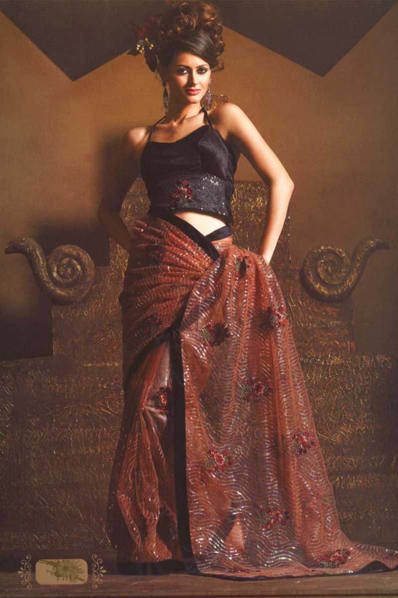 Glass Tissue Sarees Fashion Mantra