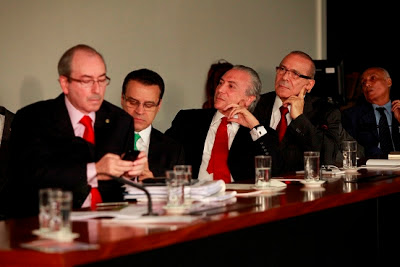 Eduardo Cunha, Henrique Alves, Michel Temer e Eliseu Padilha 