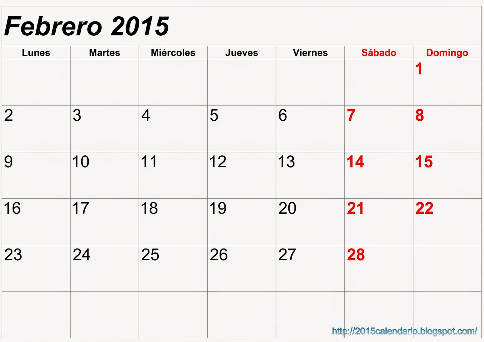 De Febrero De 2015 | calendario febrero 2015 para imprimir calendario 2015 De Febrero De 2015 | calendario febrero 2015 para imprimir calendario 2015