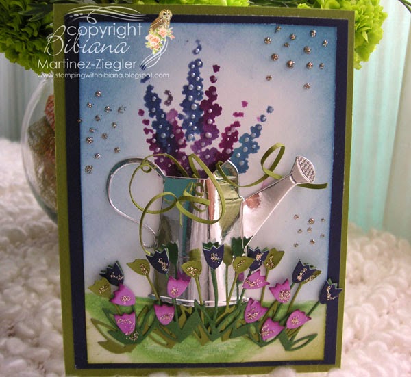 Stamping with Bibiana A Watering Can Card for Spring
