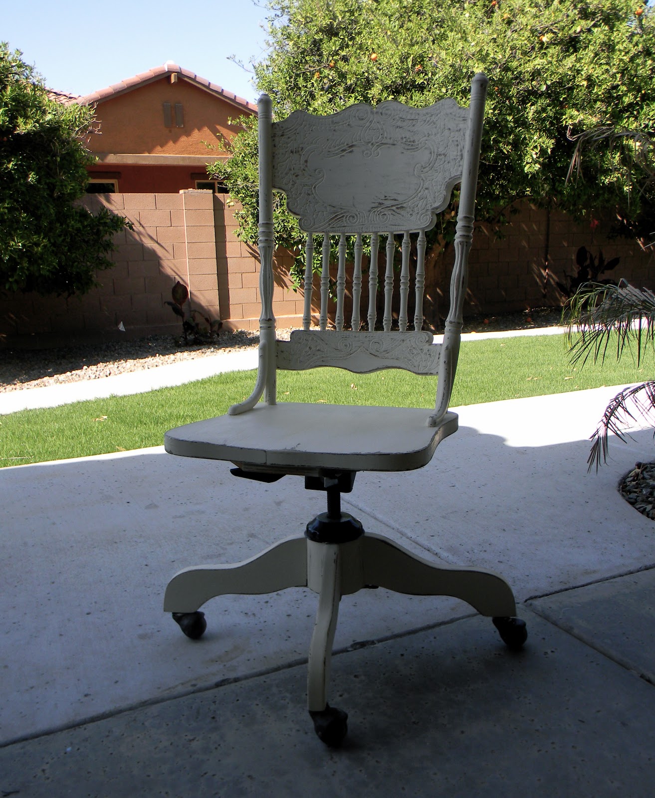 Little Bit of Paint Thrifty Thursday Antique Office Chair