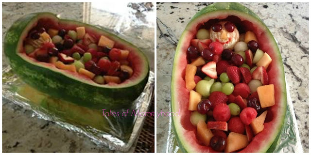 Fruit centerpiece for baby shower