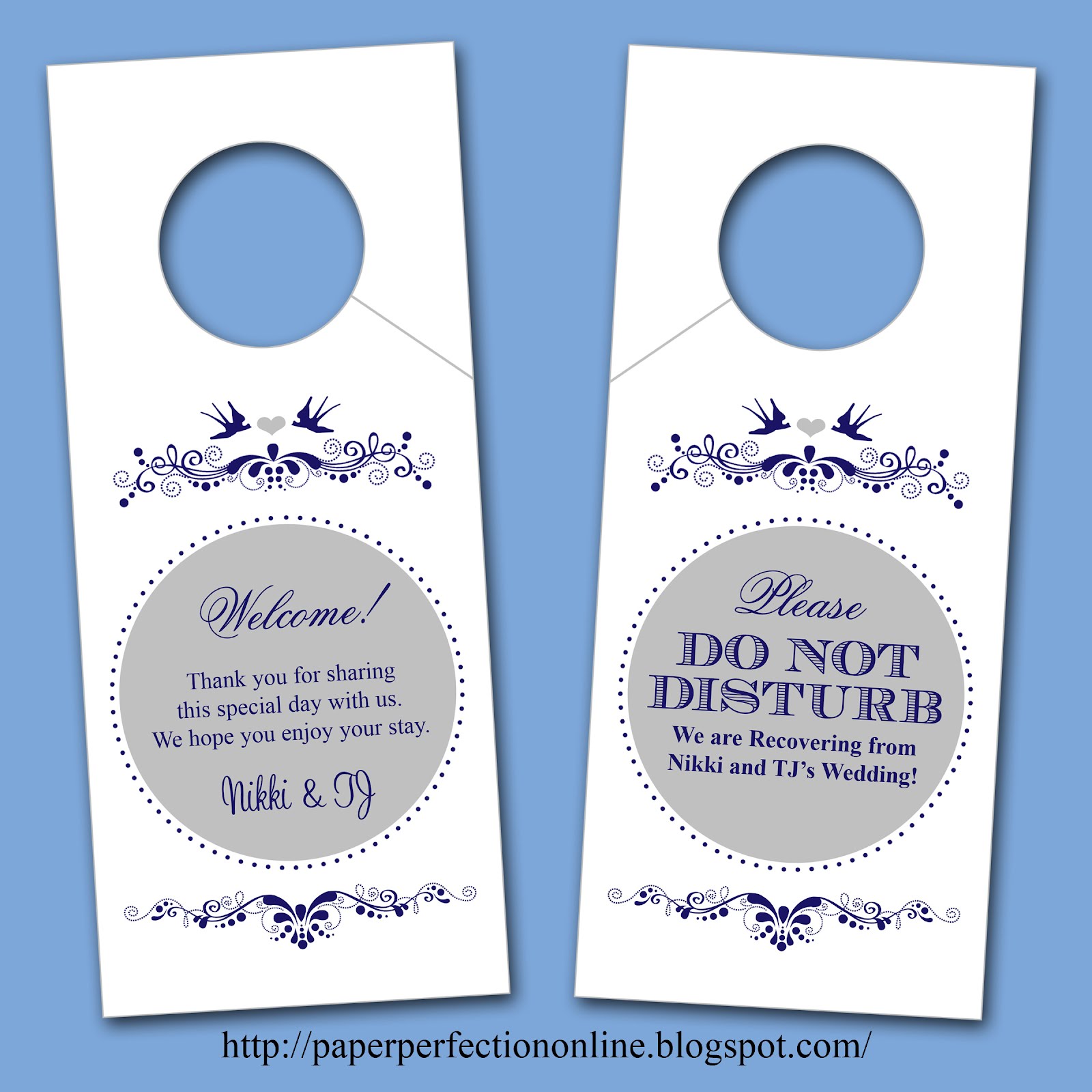 Paper Perfection Hotel Door Knob Hanger