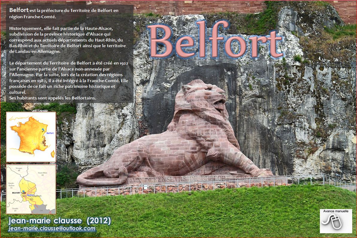 Parcourir la France. BELFORT. (Territoire de Belfort 90)