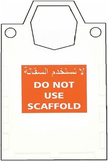 red tag in scaffold