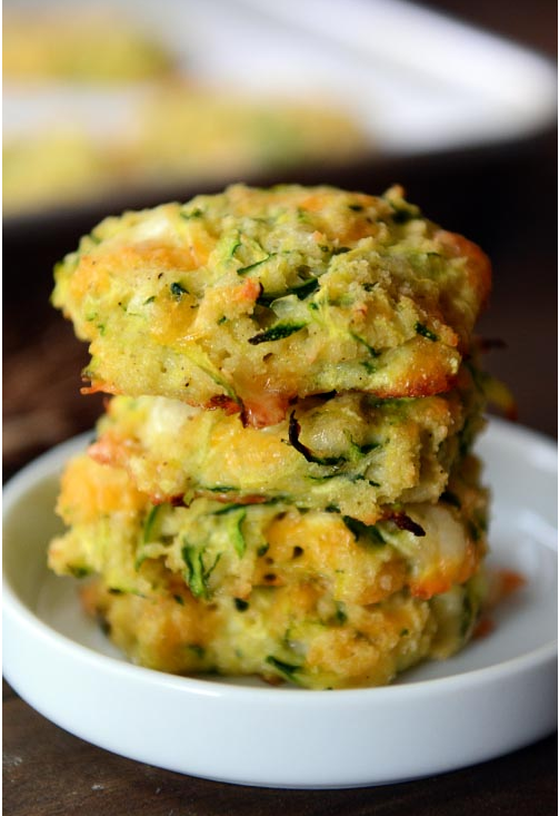 Baked Cheesy Zucchini Bites