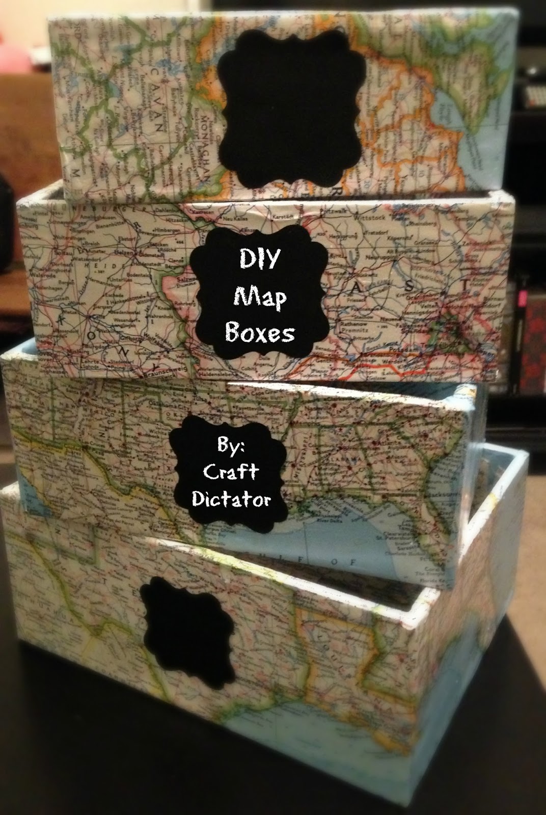 DIY Map Boxes Craft Dictator