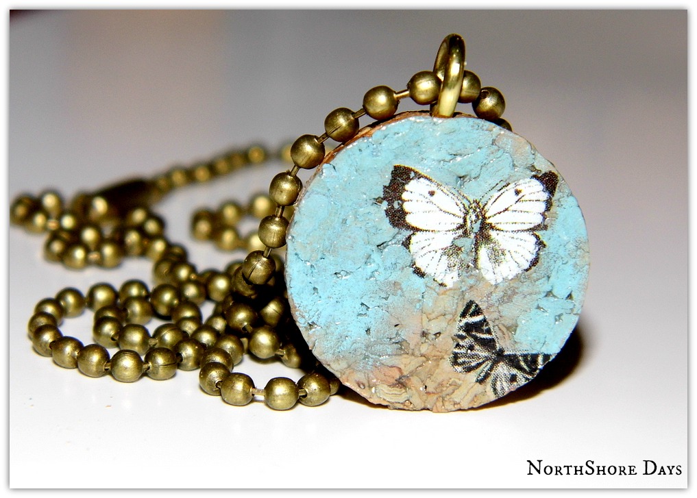 NorthShore Days..... Cork Pendant Necklaces