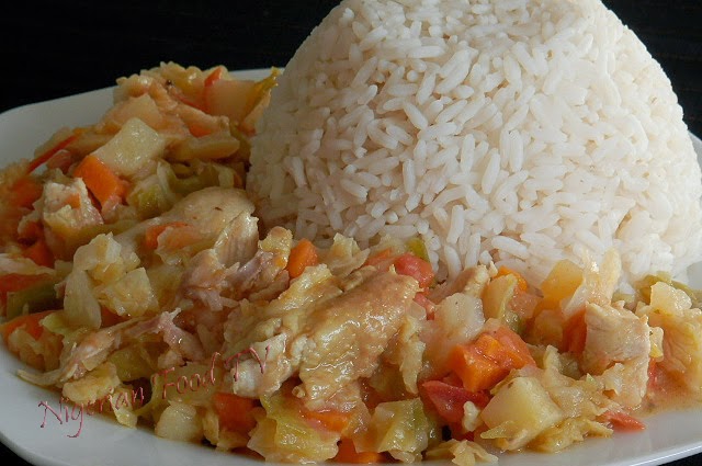 Nigerian Mixed Vegetable Sauce (white sauce), nigerian food tv, nigeian food recipes