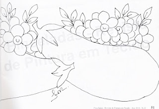 desenho beringela e flores para pintar