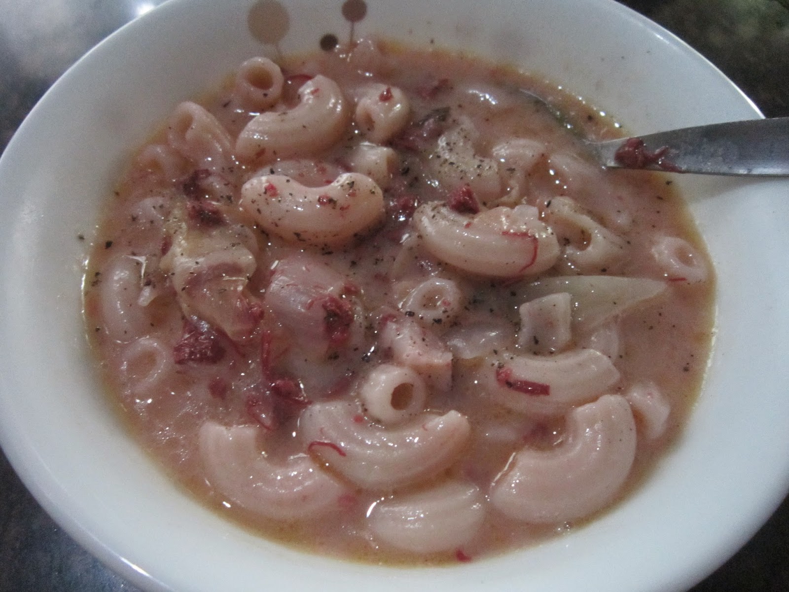 CORNED BEEF and MACARONI SOUP