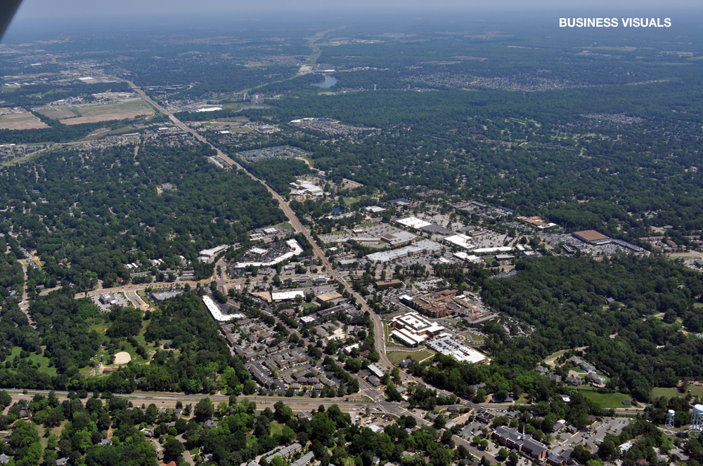 Business Visuals Updates Aerial View of Poplar & Germantown Parkway