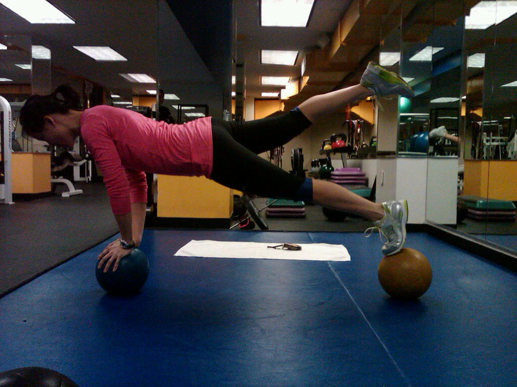 Stack Strength Medicine Ball Planks