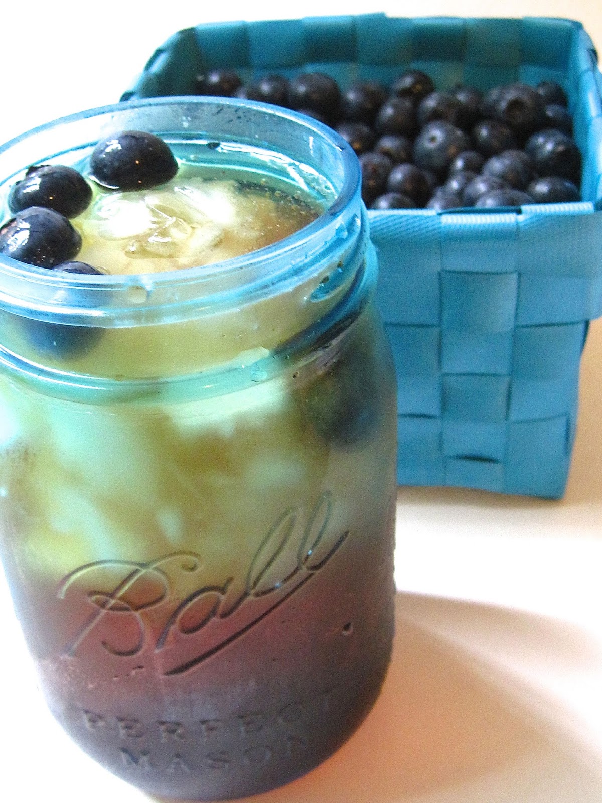 Tea With Friends Blueberries & blue Ball jars