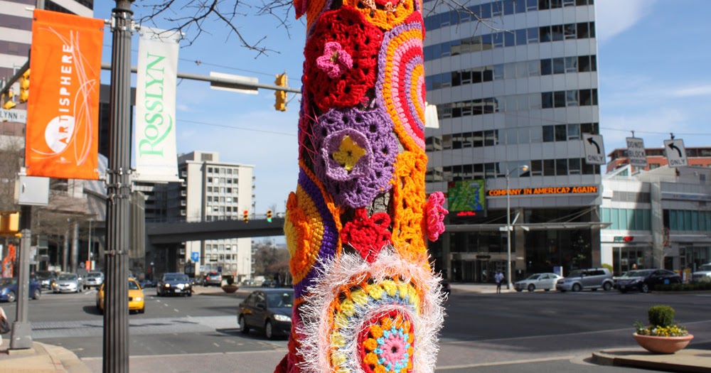 Ode Street Tribune yarn bombs explode in Rosslyn