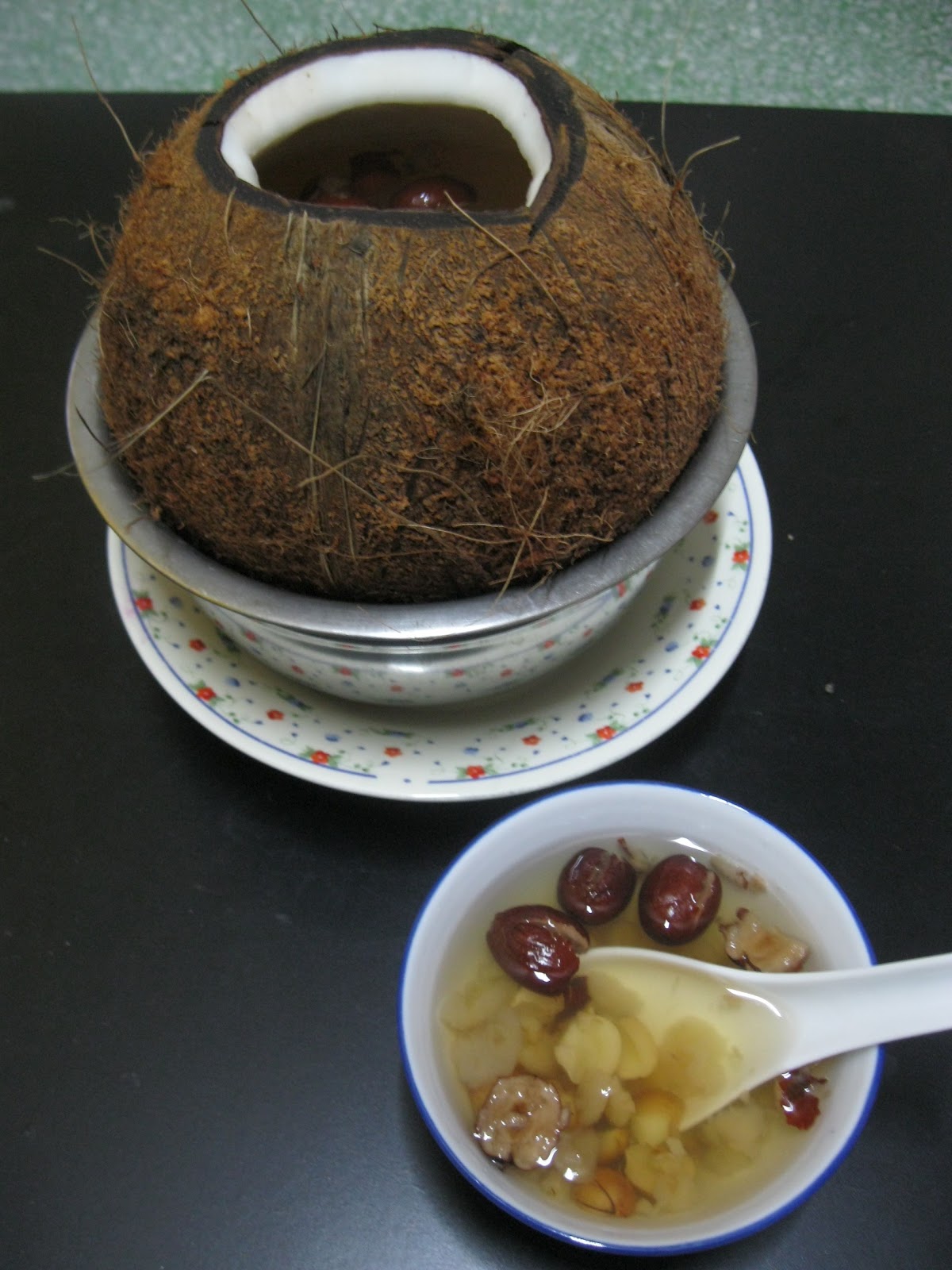 Cook 4 You & Me...... DoubleBoil Hashima In Whole Coconut