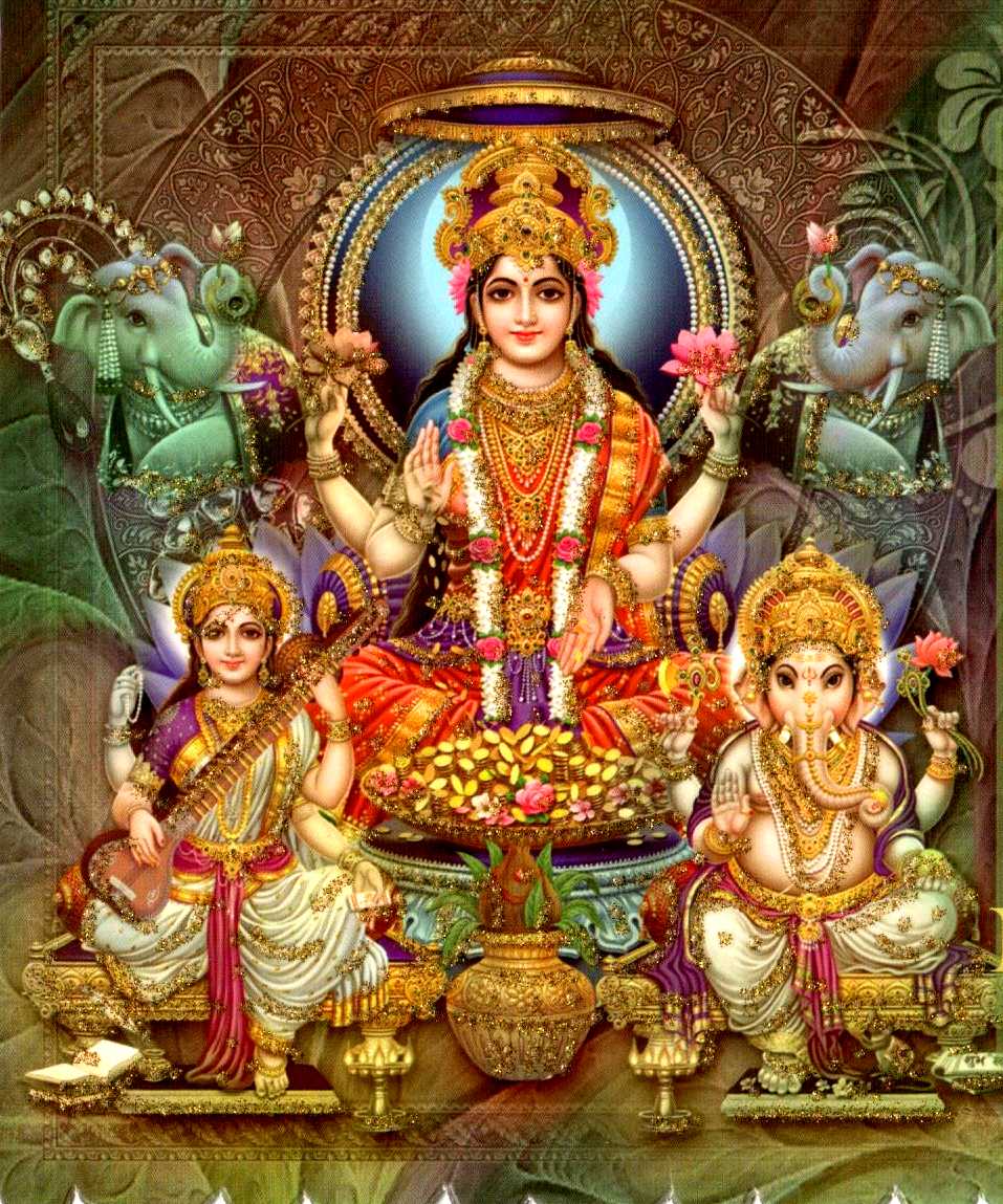 TELUGU WEB WORLD: GODDESS SRI MAHA LAKSHMI ALONG WITH GODDESS SRI ...