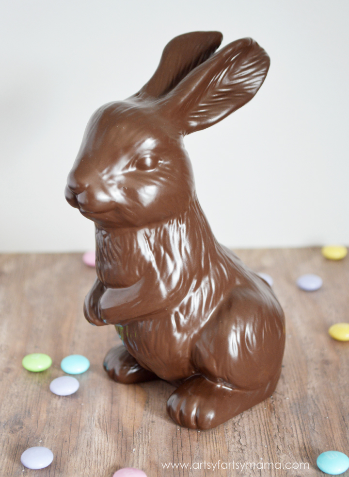 Faux Chocolate Easter Bunny at artsyfartsymama.com