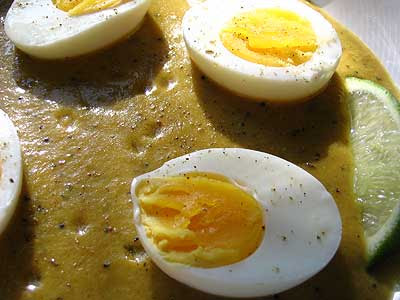 Eggs in a Vegetable Mulligatawny Sauce