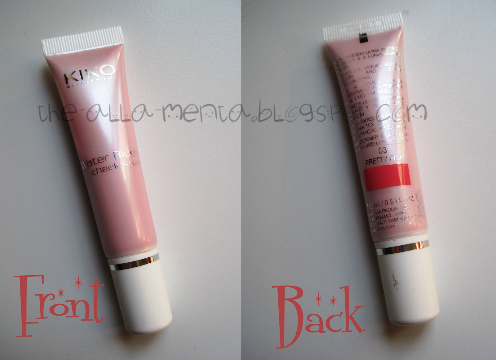 The alla Menta Kiko Water Blush in Pretty Pink review