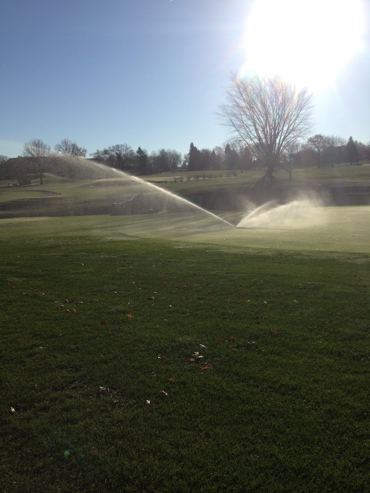 DMGCC, Golf Course Grounds Department Irrigation Blow Out Time