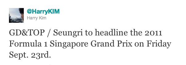 [Info] GD & TOP y Seungri asistiran al F1 Grand Prix en Singapur Picture+3