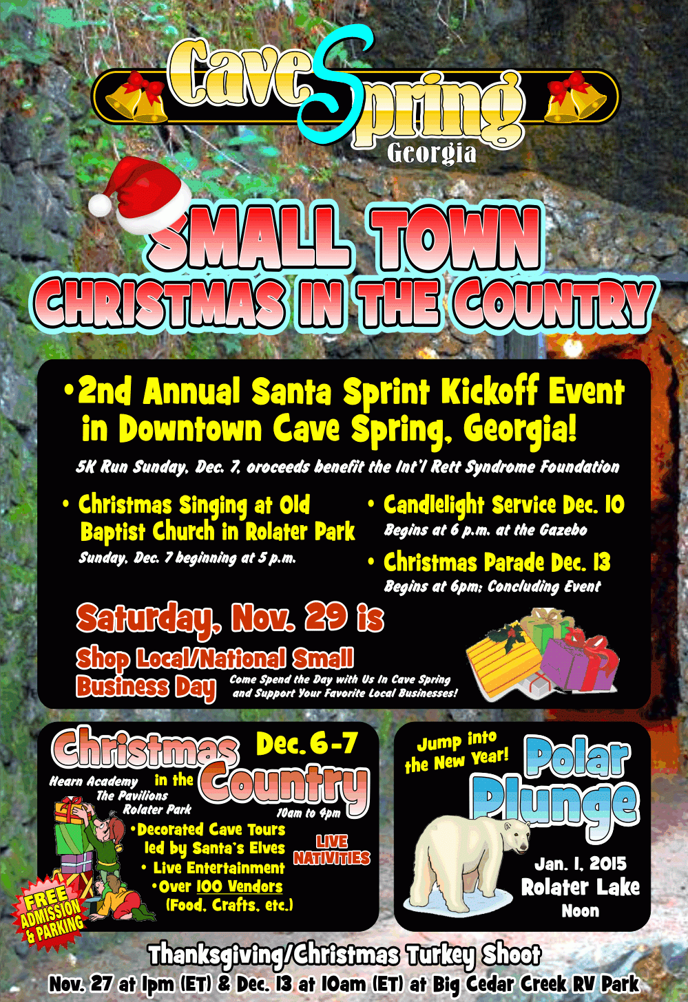 Historic Cave Spring Small Town Christmas In The Country Dec