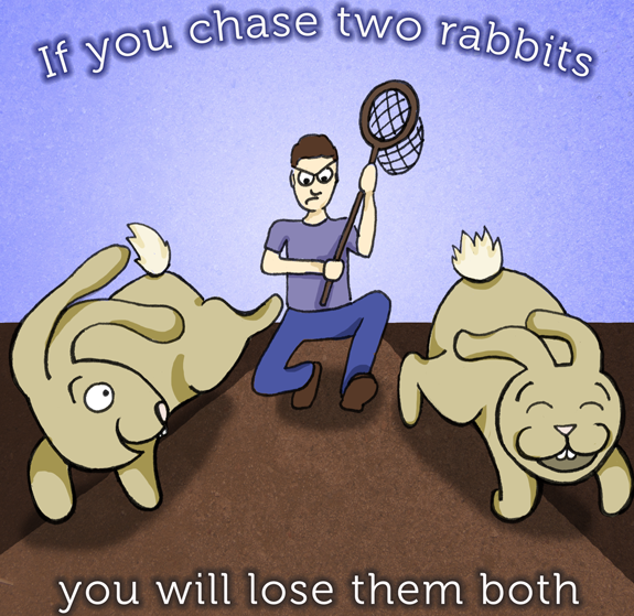 Blissful Stories and Humour Chasing Two Rabbits