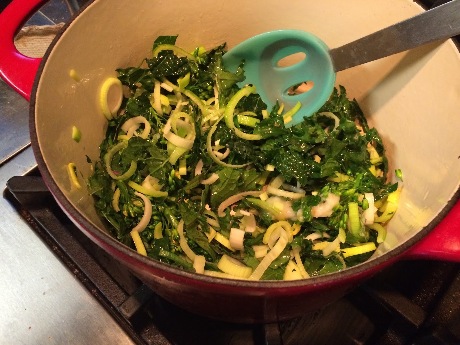 Cooking with Barry & Meta Braised Kale and Leeks 3 varieties of kal