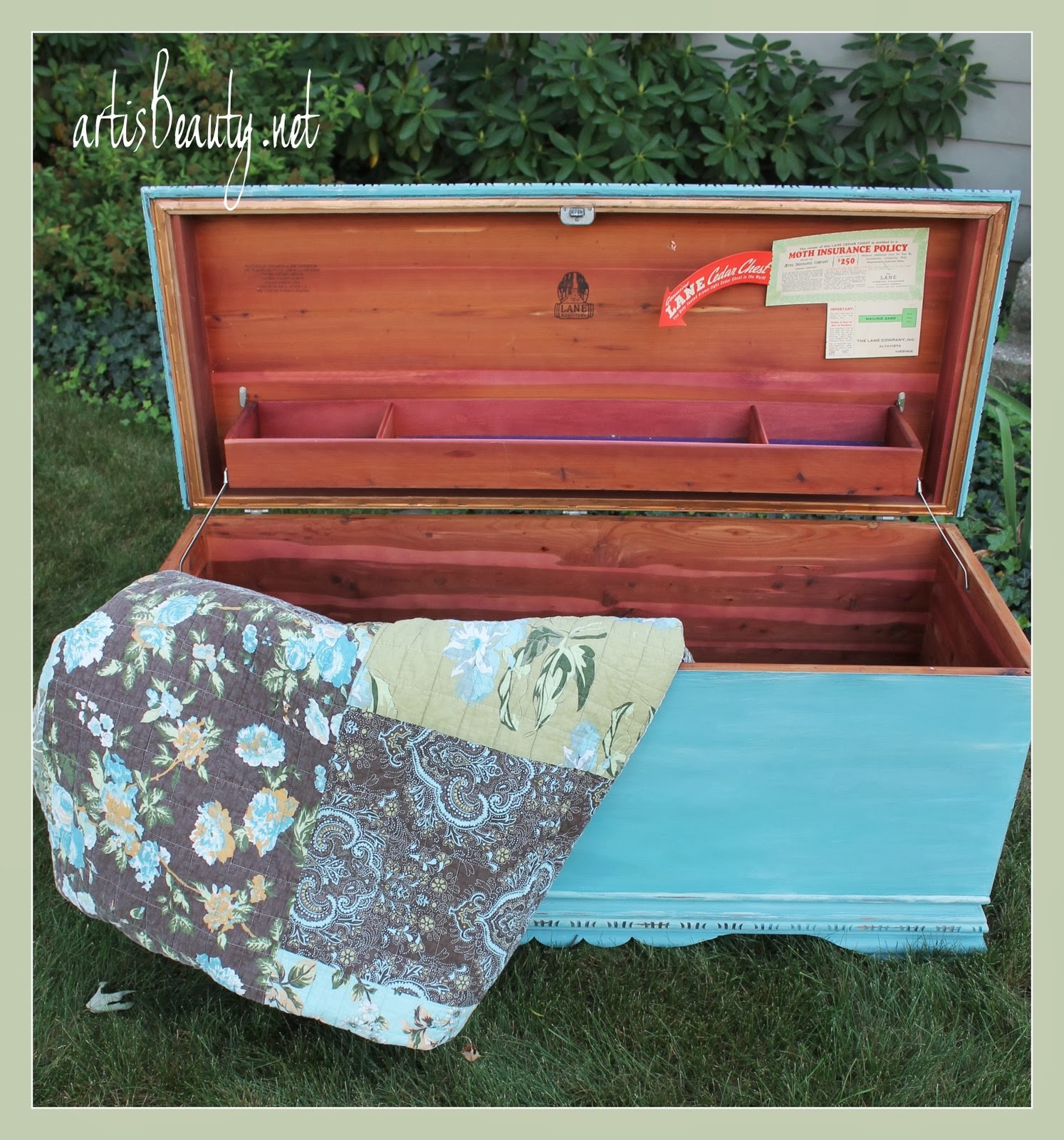 ART IS BEAUTY Painted Cedar Chest Makeover