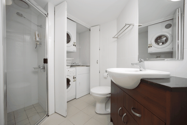 Banheiro com lavanderia Solução para ambientes pequenos Mari Beleza Pura -> Banheiro Pequeno Solucao Banheiro com lavanderia Solução para ambientes pequenos Mari Beleza Pura -> Banheiro Pequeno Solucao