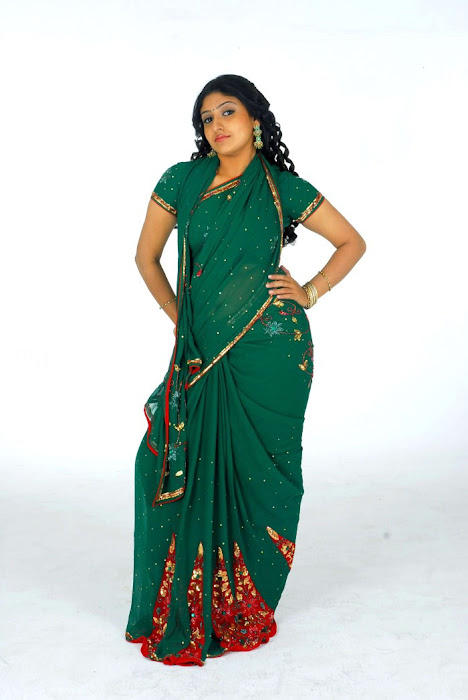 monica in green saree shoot hot photoshoot