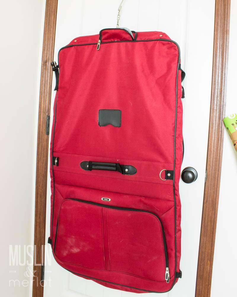 Garment Bag Wrapping Station! Muslin and Merlot