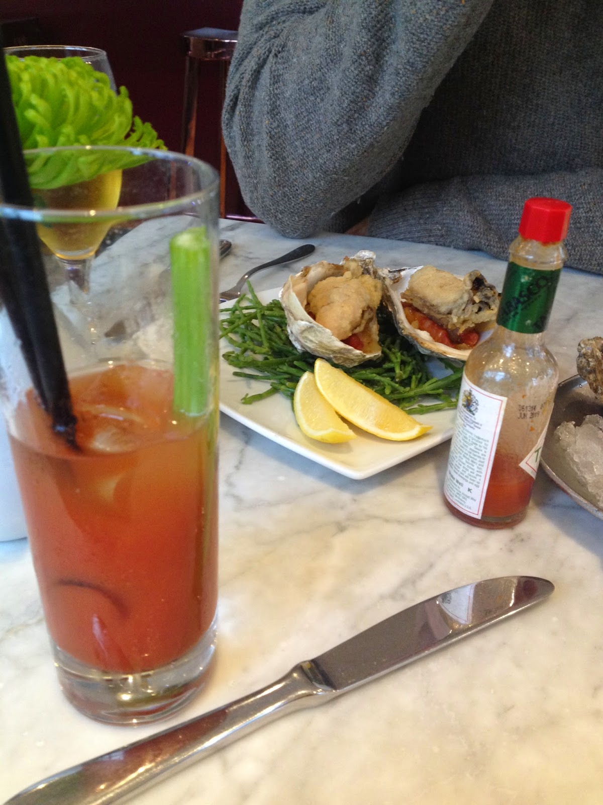 Bloody Mary and Oysters Whitby