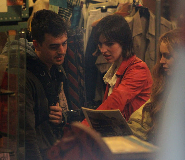 Lindsay Lohan in a Vintage Shop with her sister