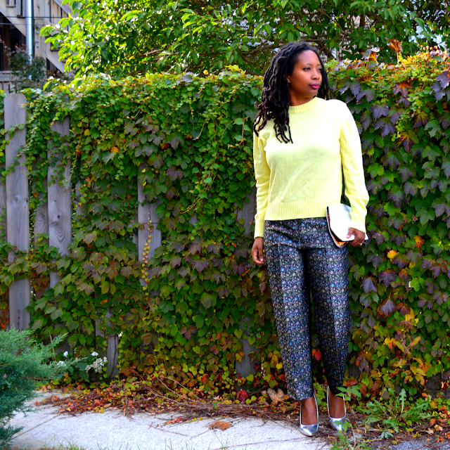 thrifted j crew style brocade pants