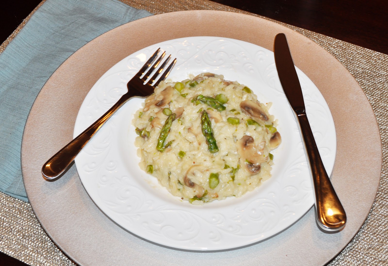 Not So Newlywed McGees Mushroom and Asparagus Risotto