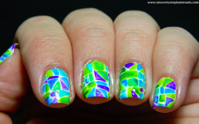 geometric nail art