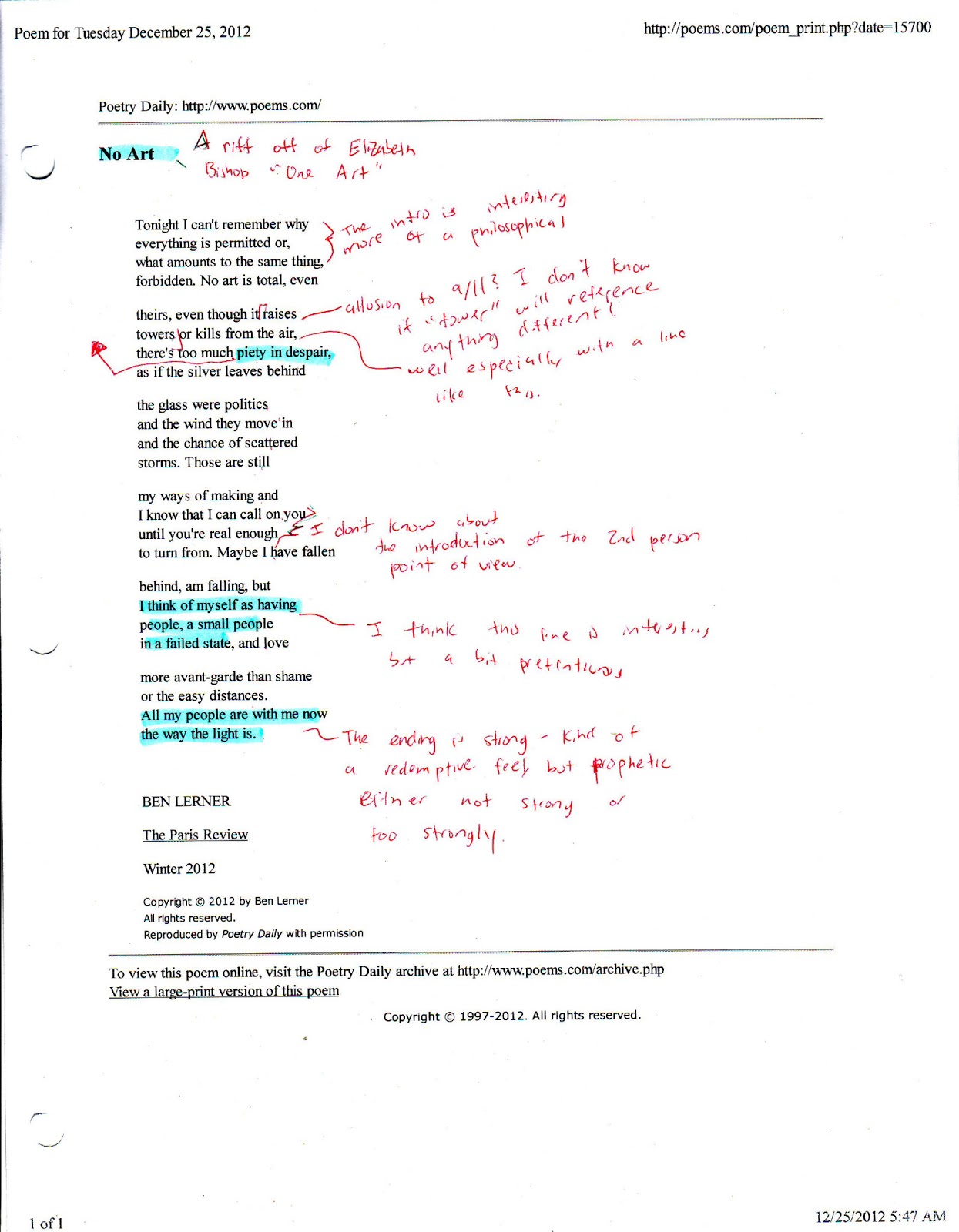 Are we devolving an essay
