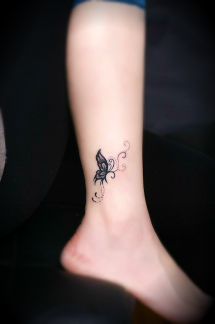 Butterfly Tattoos On Ankle