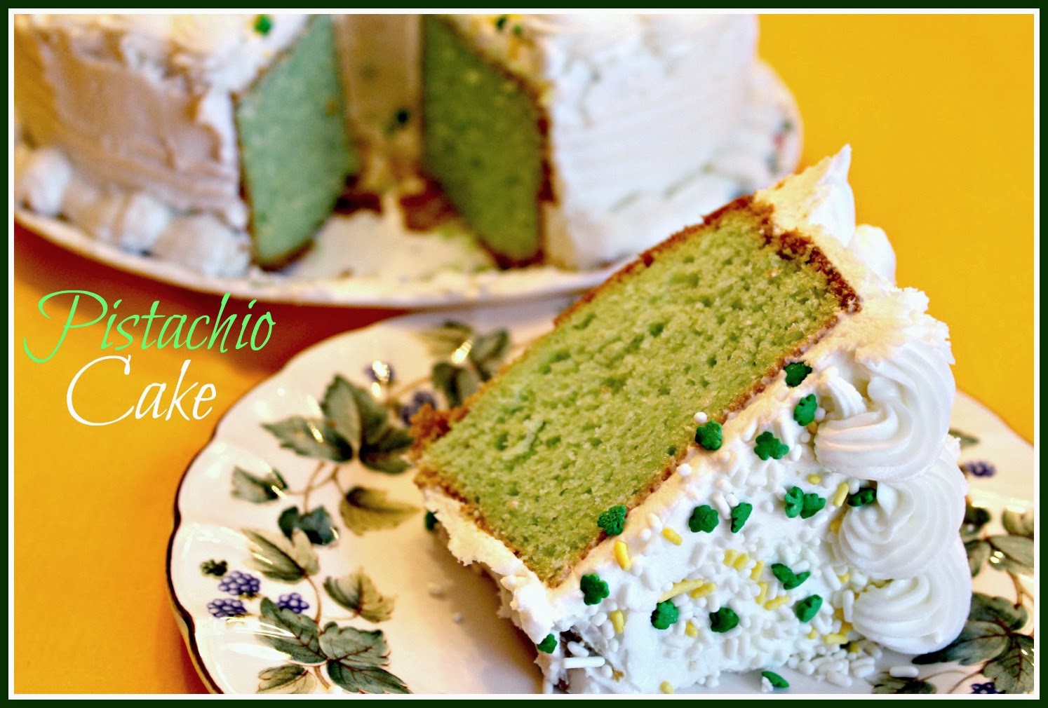 Sweet Tea and Cornbread Pistachio Cake!