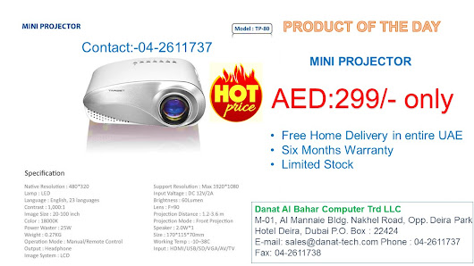Danat's Mini Projector @ Hot price AED 299 Only with Free delivery.