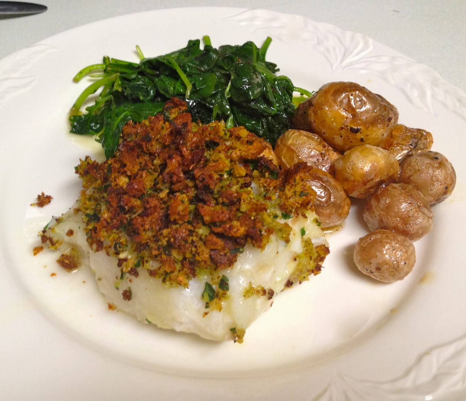 HerbCrusted Cod with LemonDill Beurre Blanc Sauce C H E W I N G T H