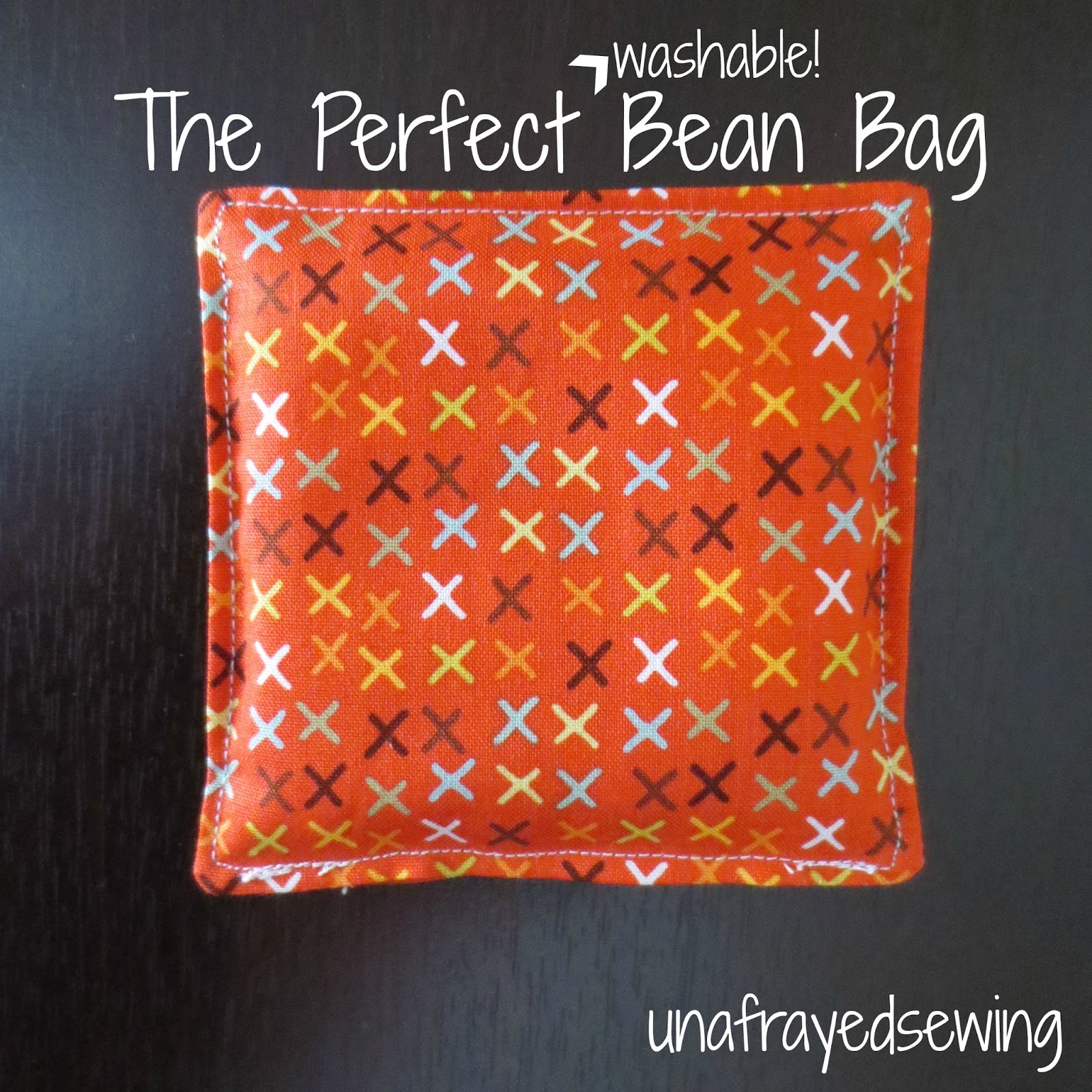 Unafrayed Easy Bean Bag Tutorial