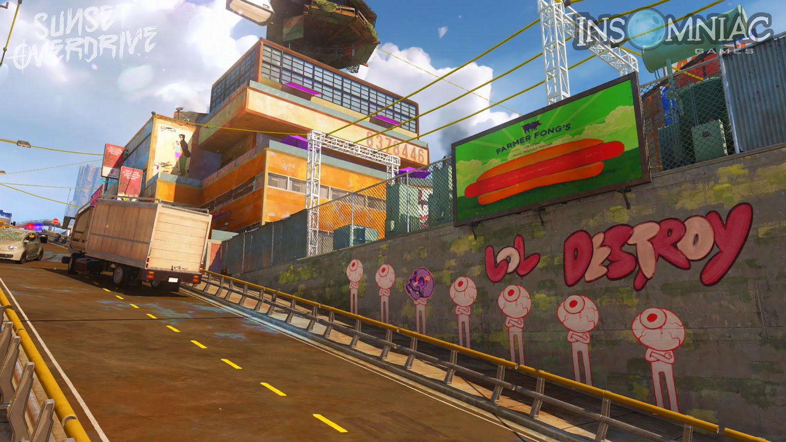 Insomniac Games on X: Downtown Sunset City, Before and After.  @SunsetOverdrive #Blocktober  / X