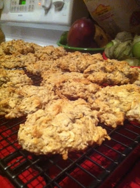 Chewy Low-fat Banana Chocolate Chip Oatmeal Cookies (DANGER!!!!)