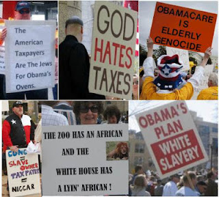 racist tea party signs