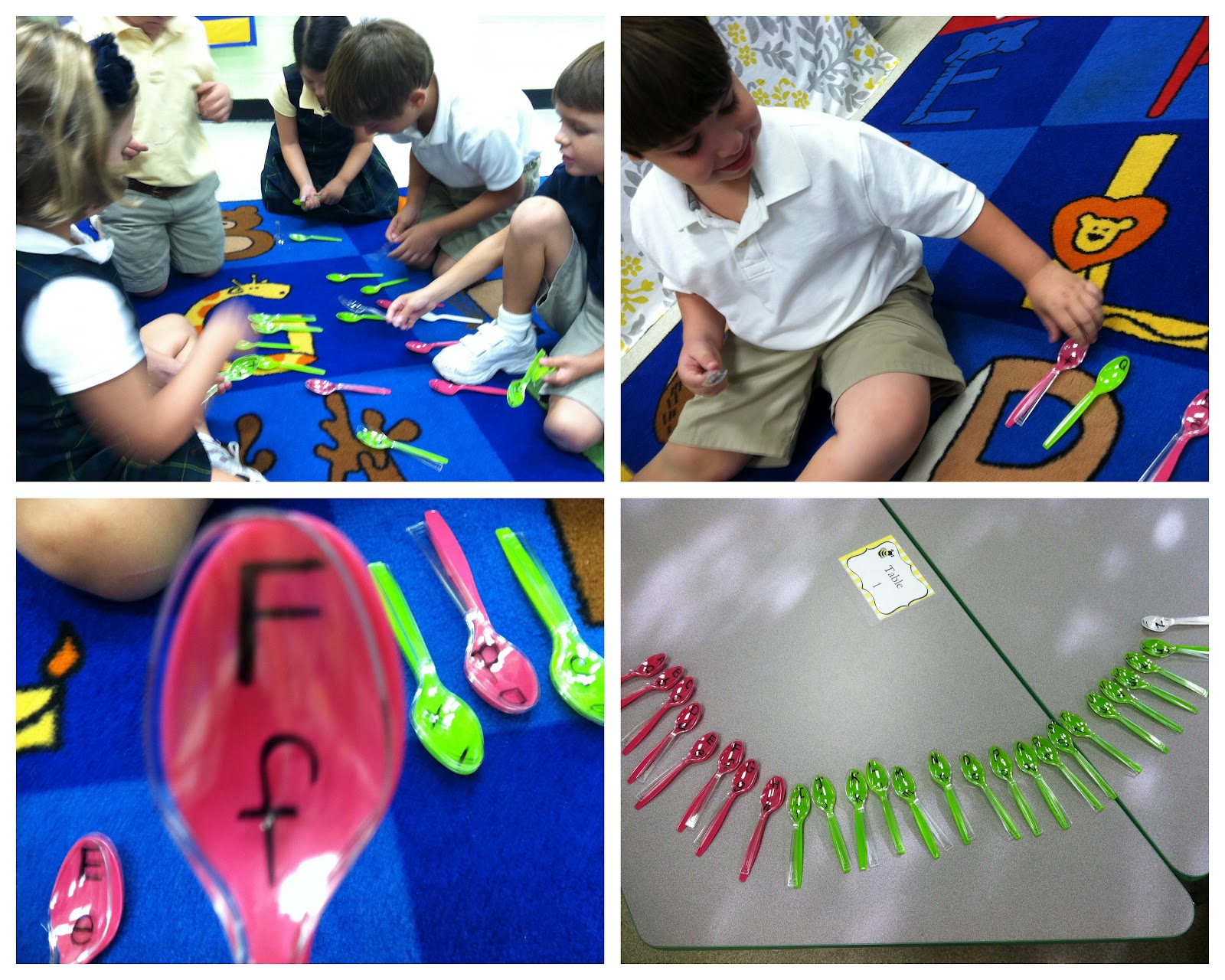 Ms. Clark "The Spoon Game" Letter Identification