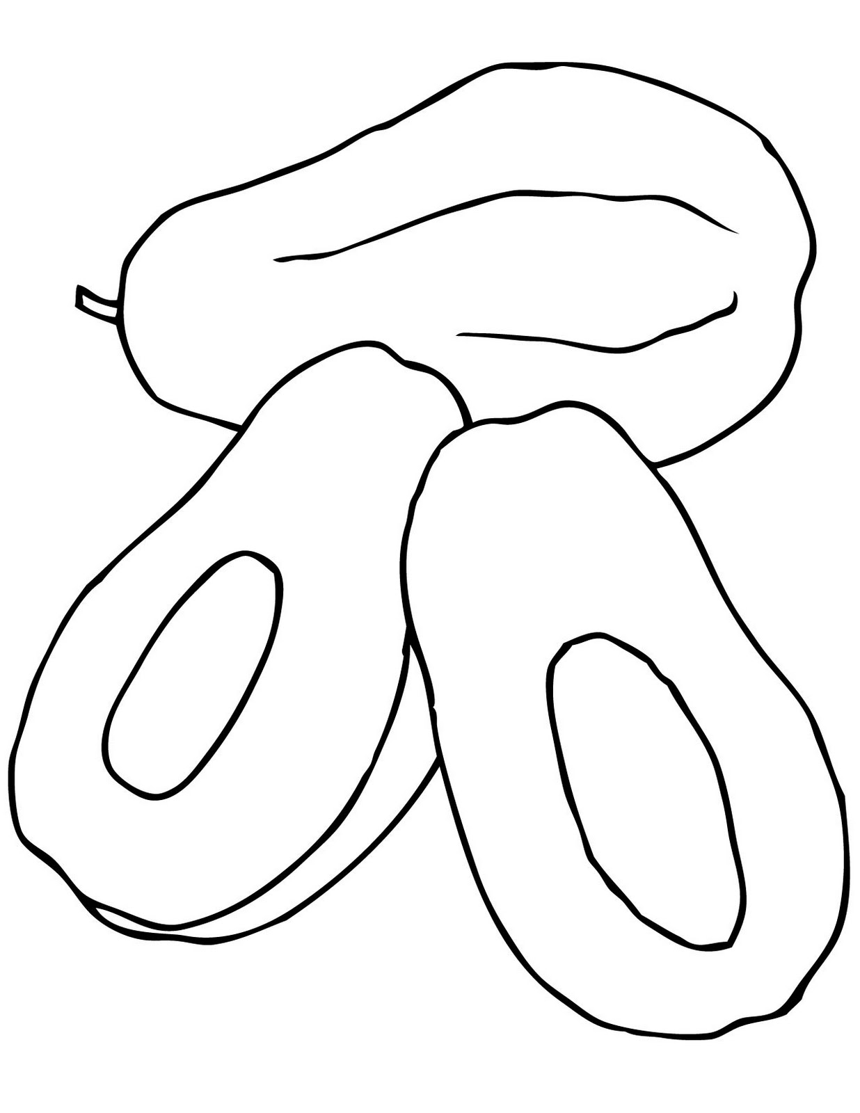 Free Papayas Coloring Pages Learn To Coloring